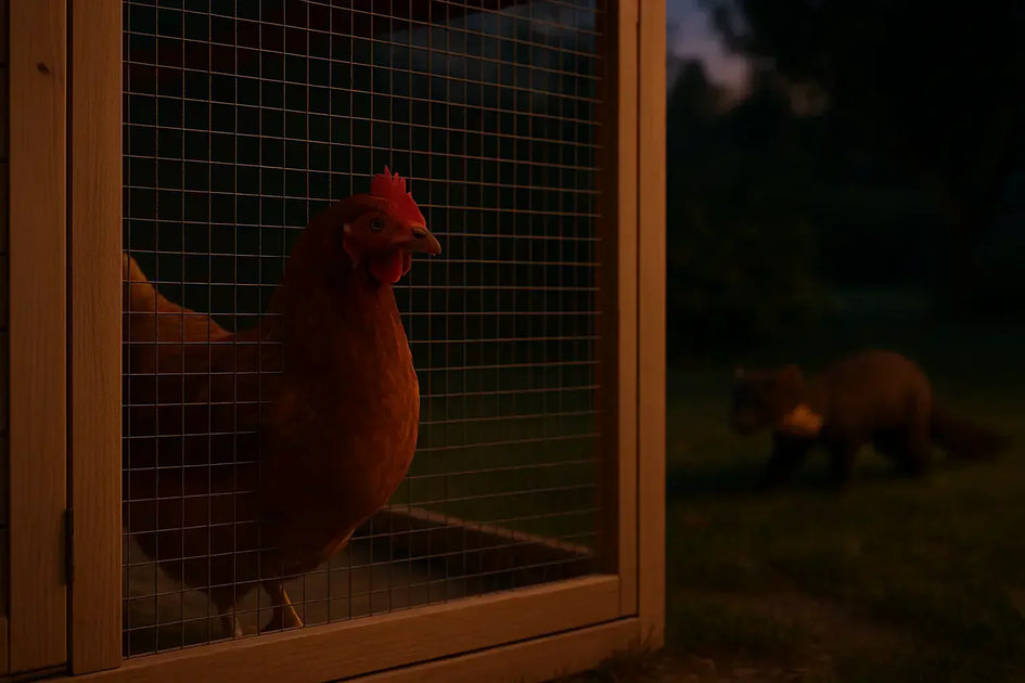 Martre et poules protéger son poulailler d'une attaque Crispybug — free download