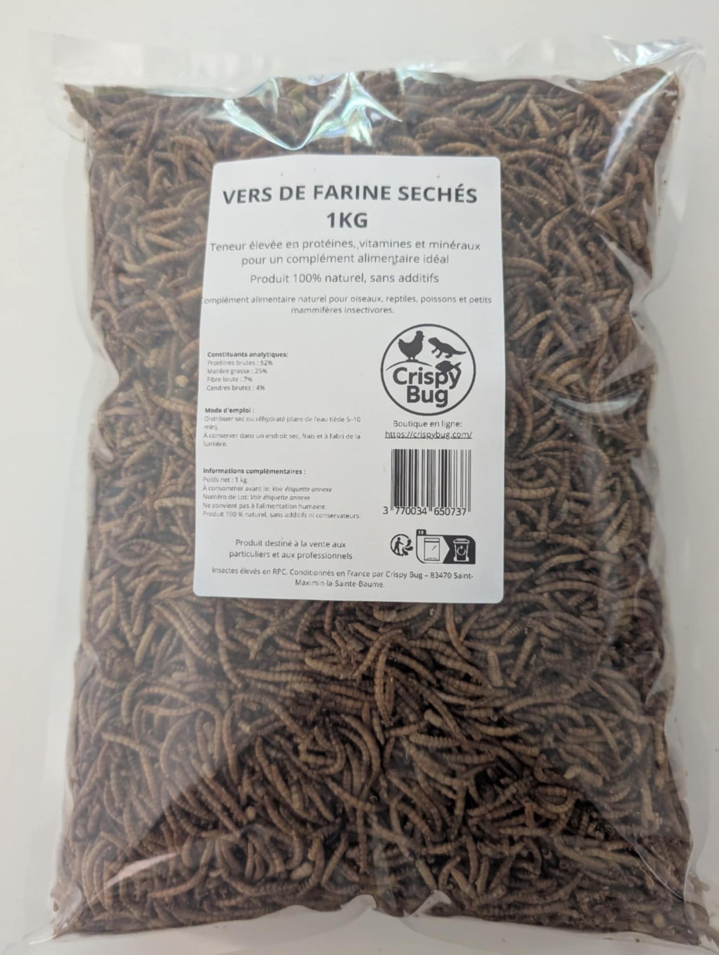 Vers de farine séchés